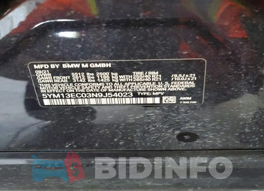 5YM13EC03N9J54023 Photo# 13
