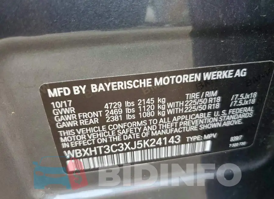 WBXHT3C3XJ5K24143 Photo# 12