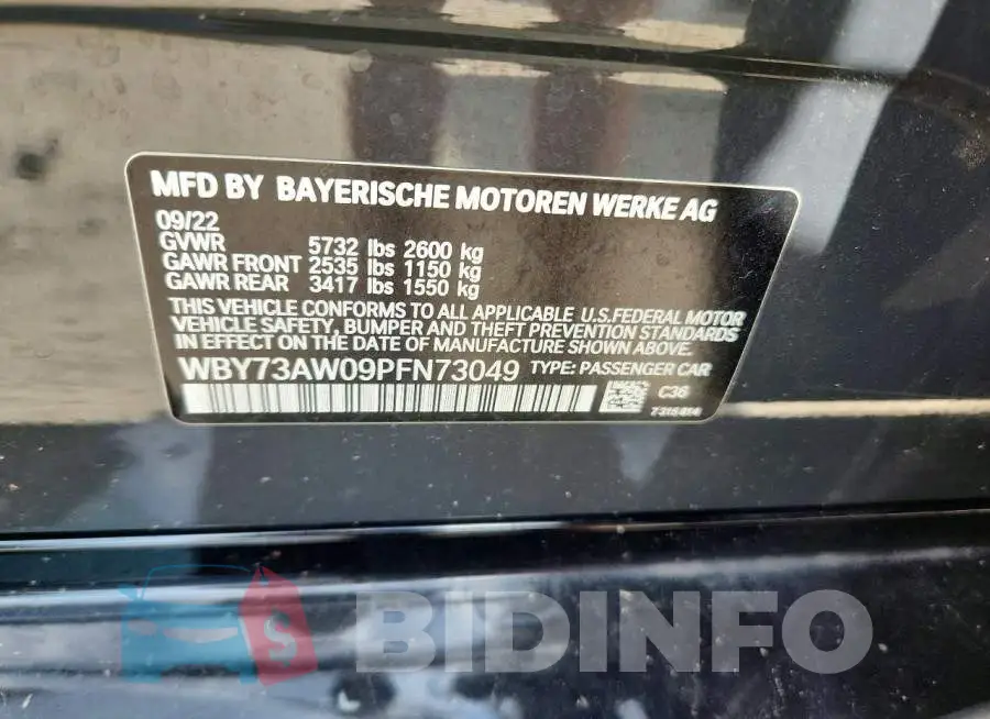 WBY73AW09PFN73049 Photo# 12