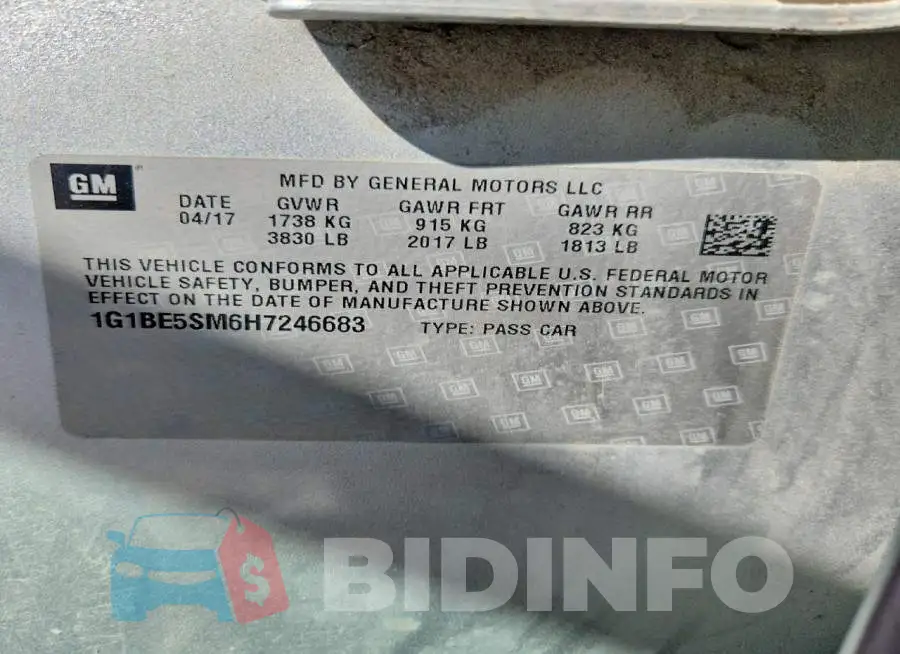 1G1BE5SM6H7246683 Photo# 12