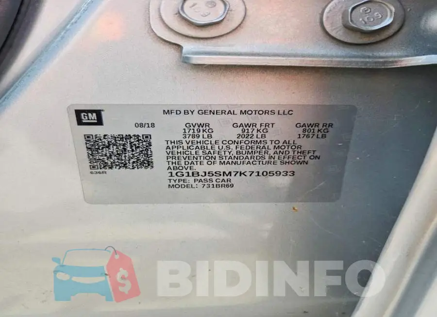 1G1BJ5SM7K7105933 Photo# 12