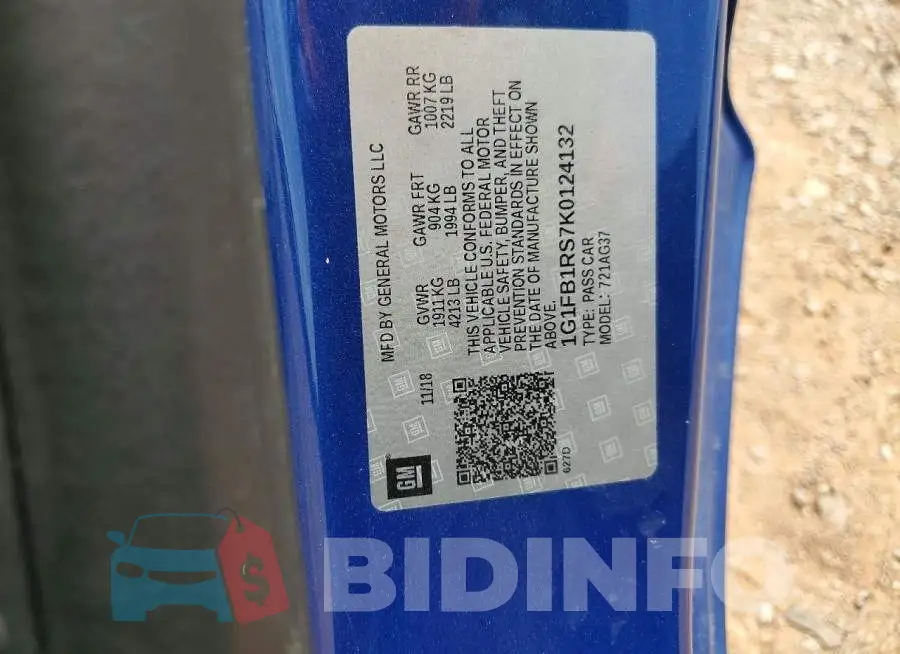 1G1FB1RS7K0124132 Photo# 12