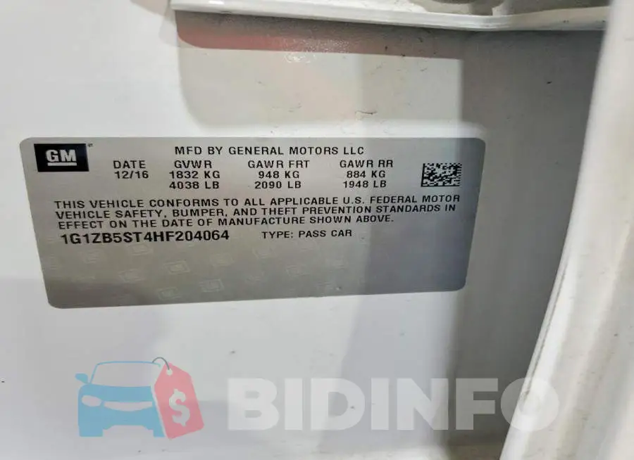 1G1ZB5ST4HF204064 Photo# 12