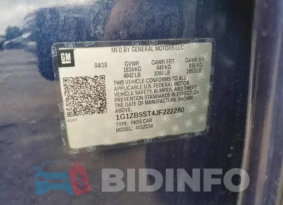 1G1ZB5ST4JF222280 Photo# 12