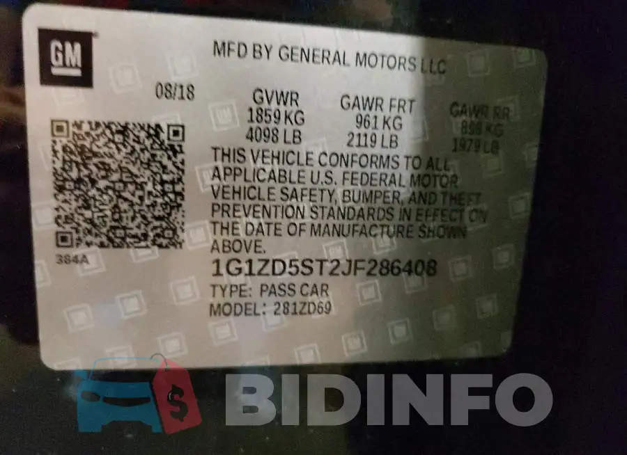 1G1ZD5ST2JF286408 Photo# 13