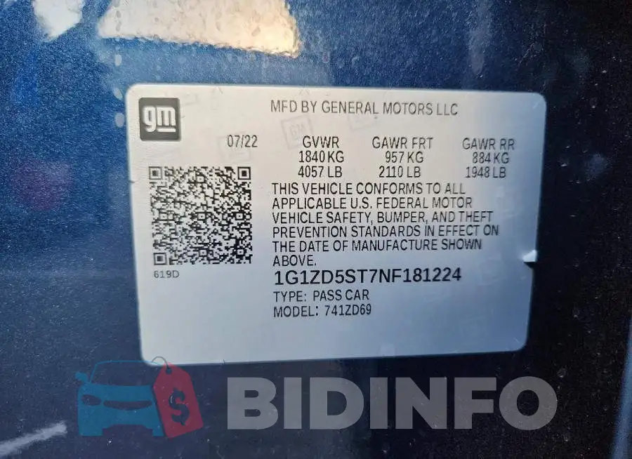 1G1ZD5ST7NF181224 Photo# 12