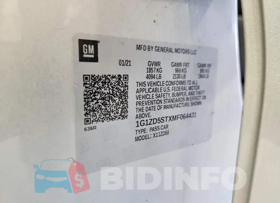 1G1ZD5STXMF064431 Photo# 12