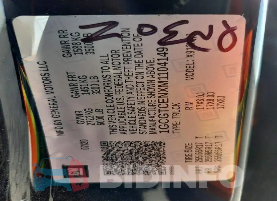 1GCGTCENXM1104149 Photo# 12