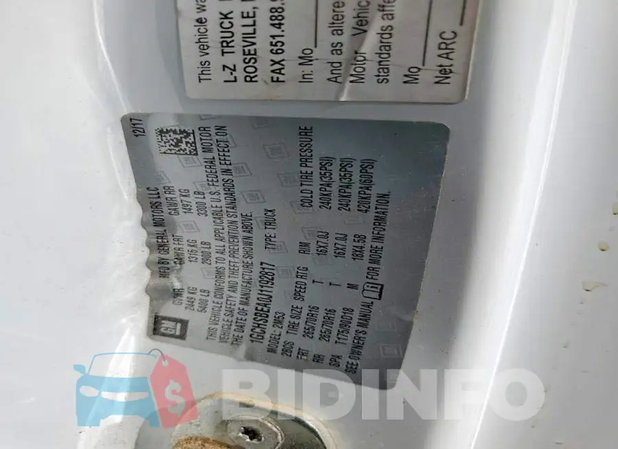 1GCHSBEA0J1192817 Photo# 12