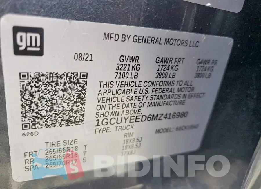 1GCUYEED6MZ416980 Photo# 12
