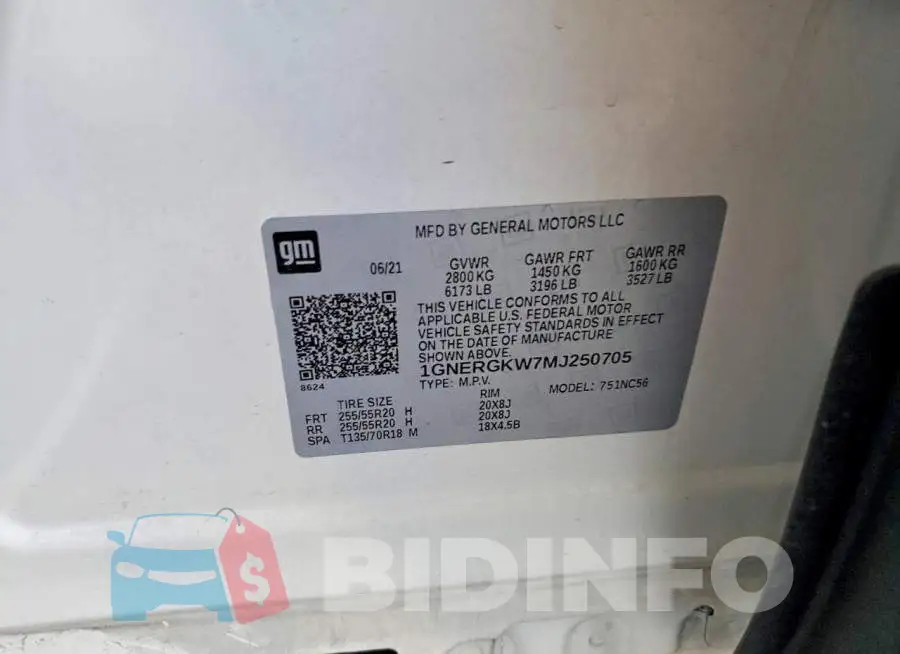 1GNERGKW7MJ250705 Photo# 14