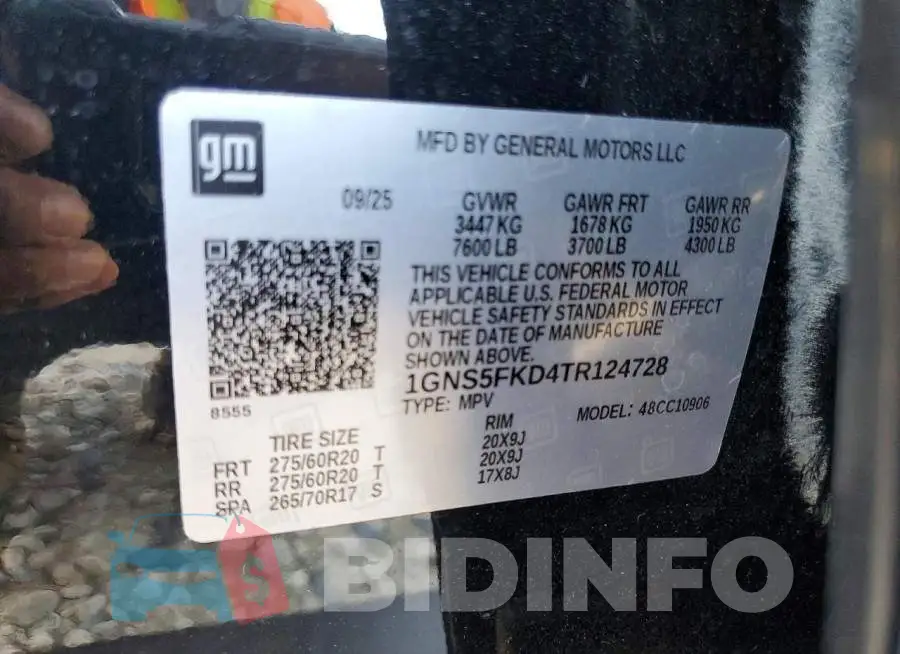 1GNS5FKD4TR124728 Photo# 13