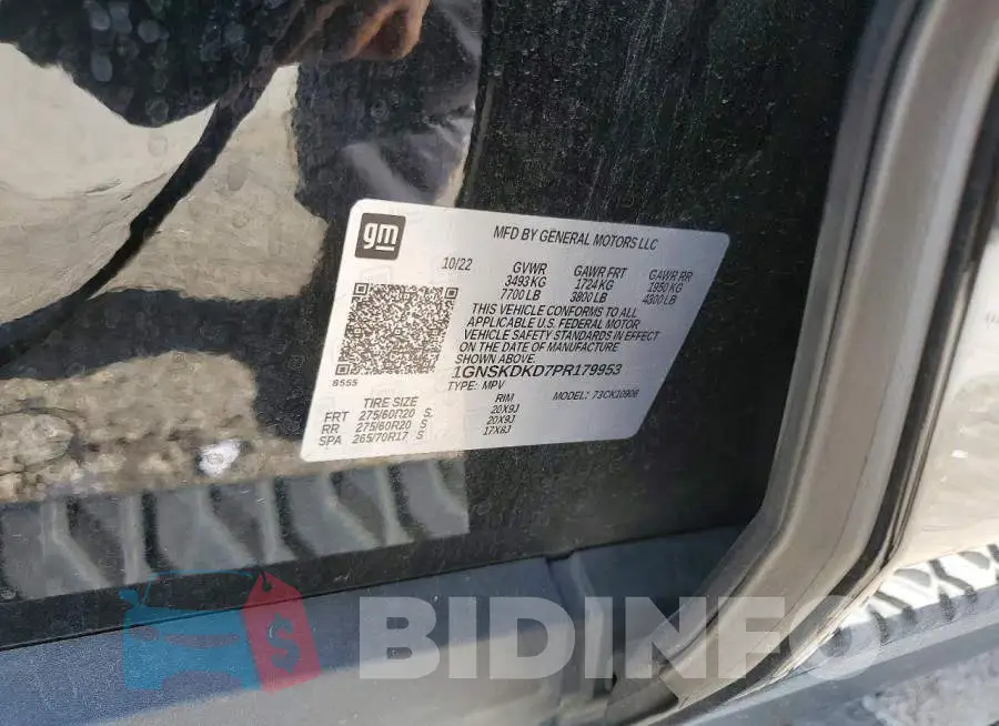 1GNSKDKD7PR179953 Photo# 12
