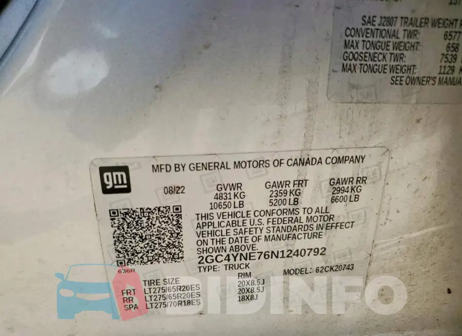 2GC4YNE76N1240792 Photo# 12
