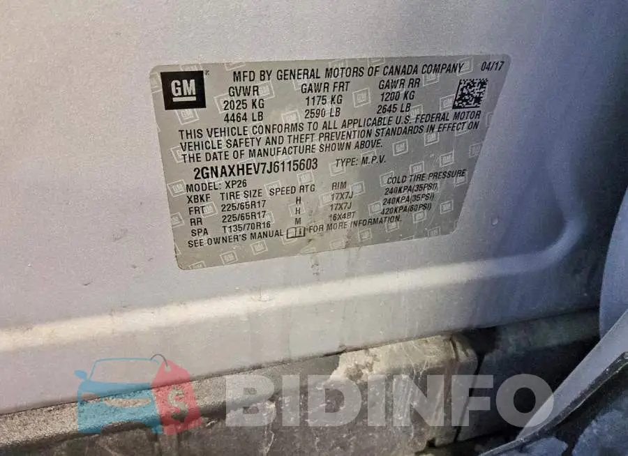 2GNAXHEV7J6115603 Photo# 12