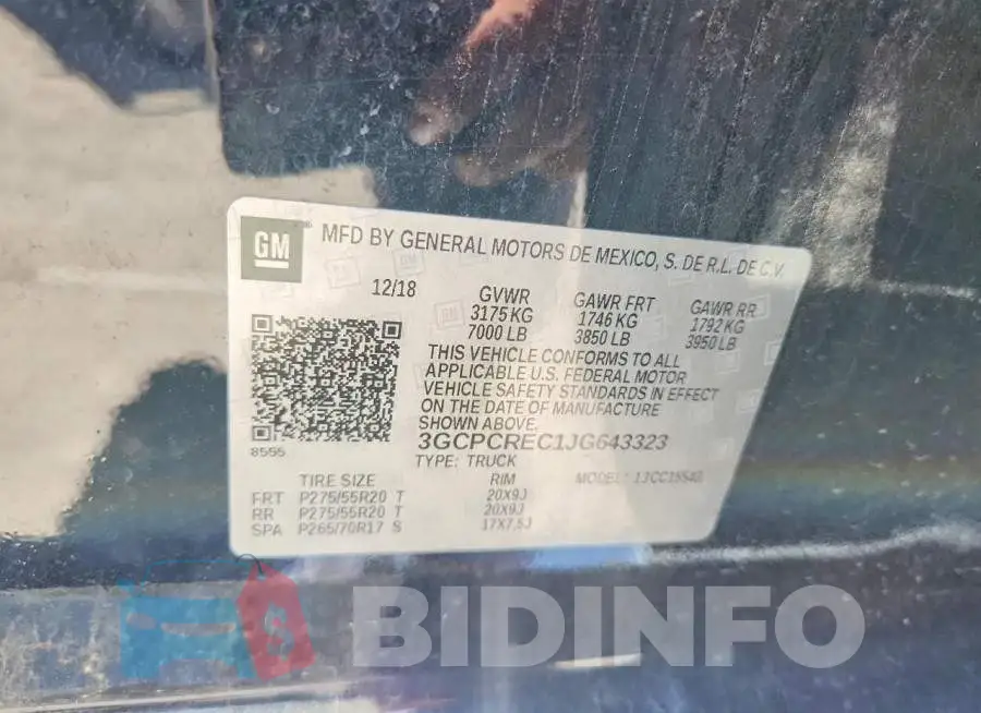 3GCPCREC1JG643323 Photo# 12