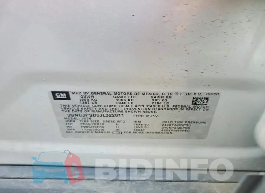 3GNCJPSB6JL322011 Photo# 14