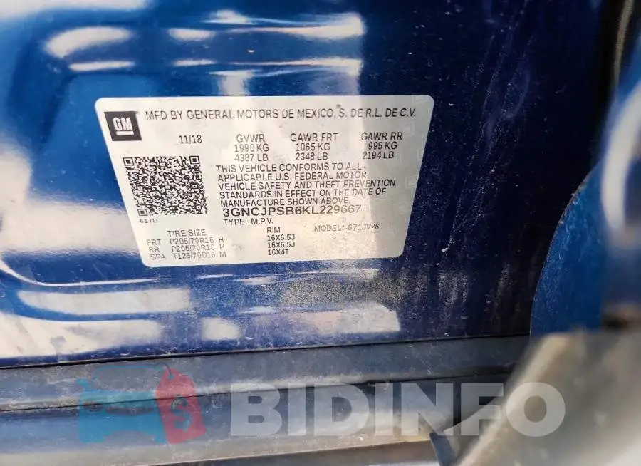 3GNCJPSB6KL229667 Photo# 13