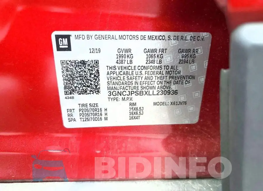 3GNCJPSBXLL230936 Photo# 14