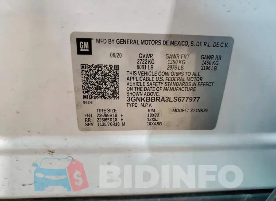 3GNKBBRA3LS677977 Photo# 14