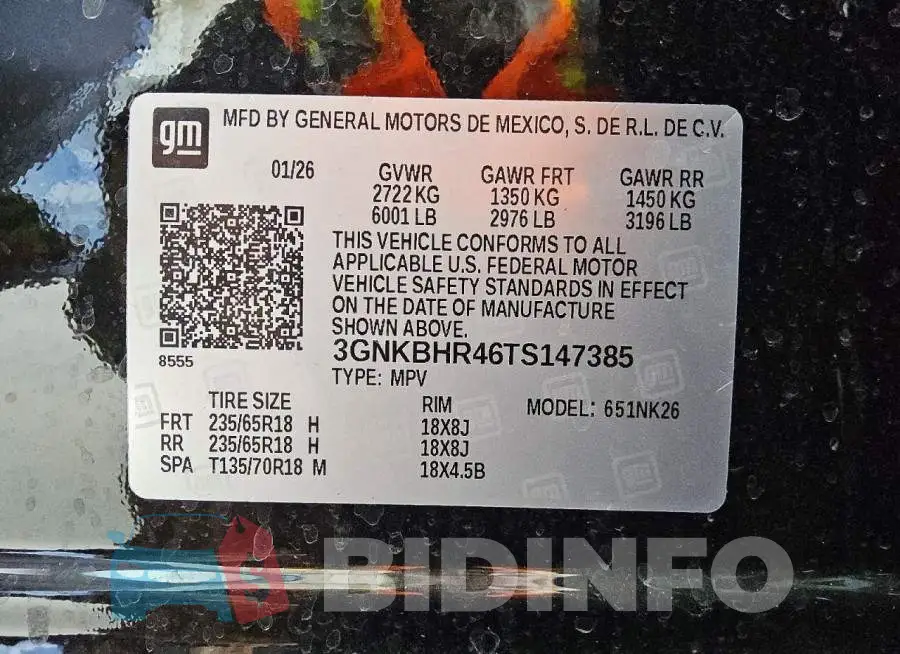 3GNKBHR46TS147385 Photo# 13