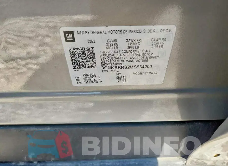 3GNKBKRS2MS554200 Photo# 13
