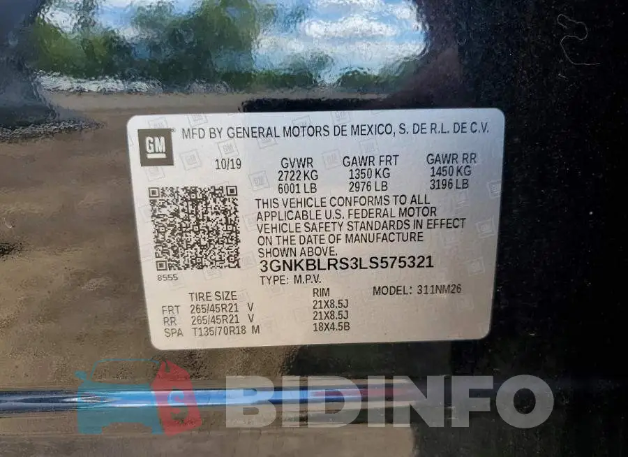 3GNKBLRS3LS575321 Photo# 13
