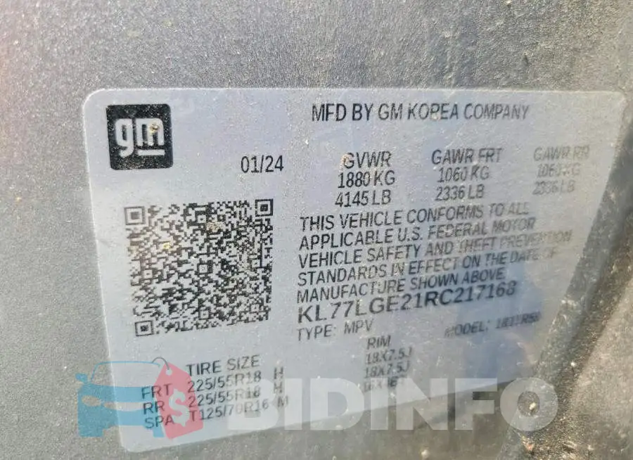 KL77LGE21RC217168 Photo# 12