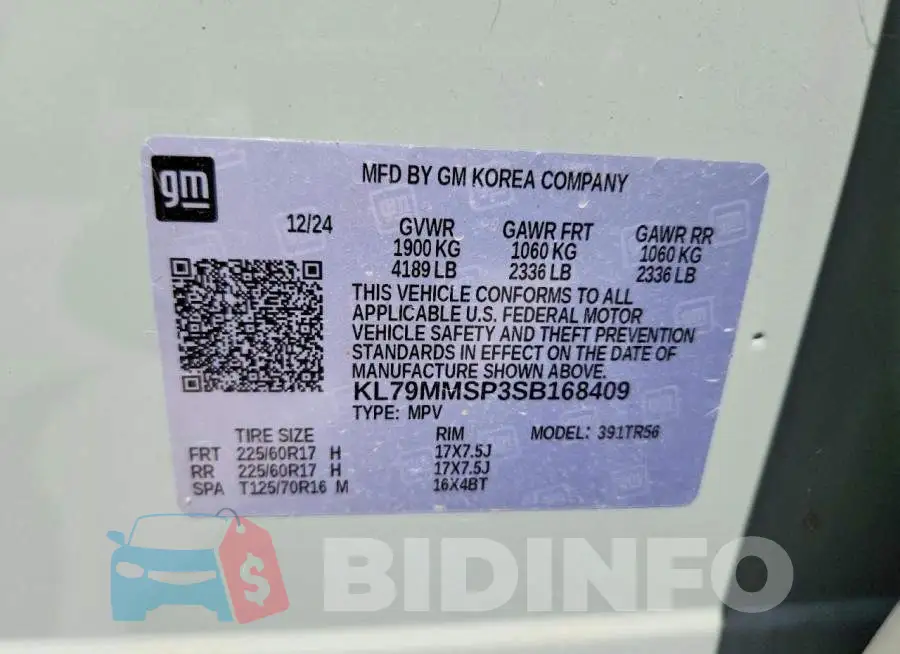 KL79MMSP3SB168409 Photo# 14