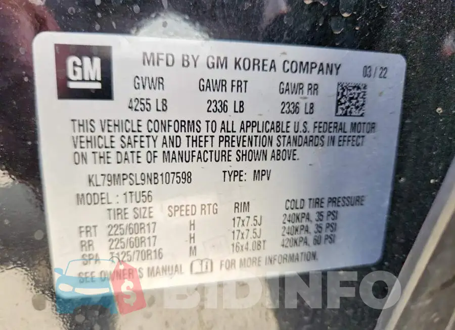 KL79MPSL9NB107598 Photo# 13