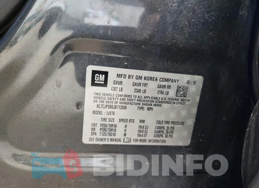 KL7CJPSB0JB713596 Photo# 13