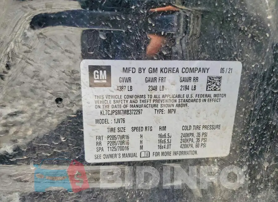 KL7CJPSM7MB372297 Photo# 13