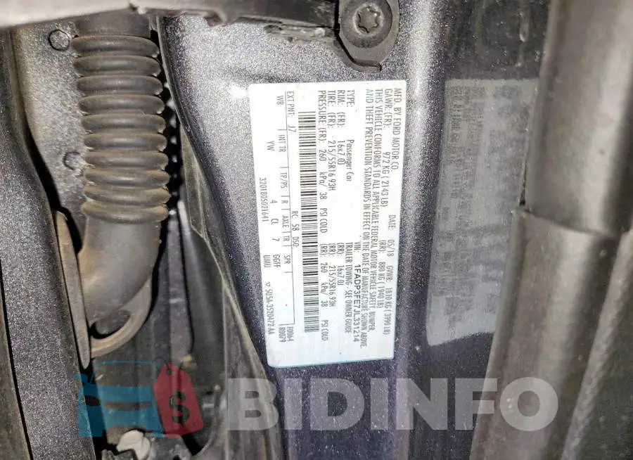 1FADP3FE7JL331214 Photo# 12