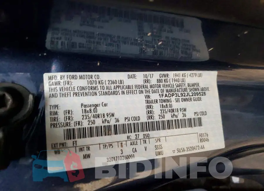 1FADP3L92JL209528 Photo# 12