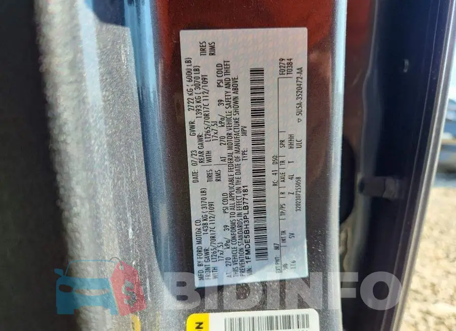 1FMDE5BH3PLB77181 Photo# 13