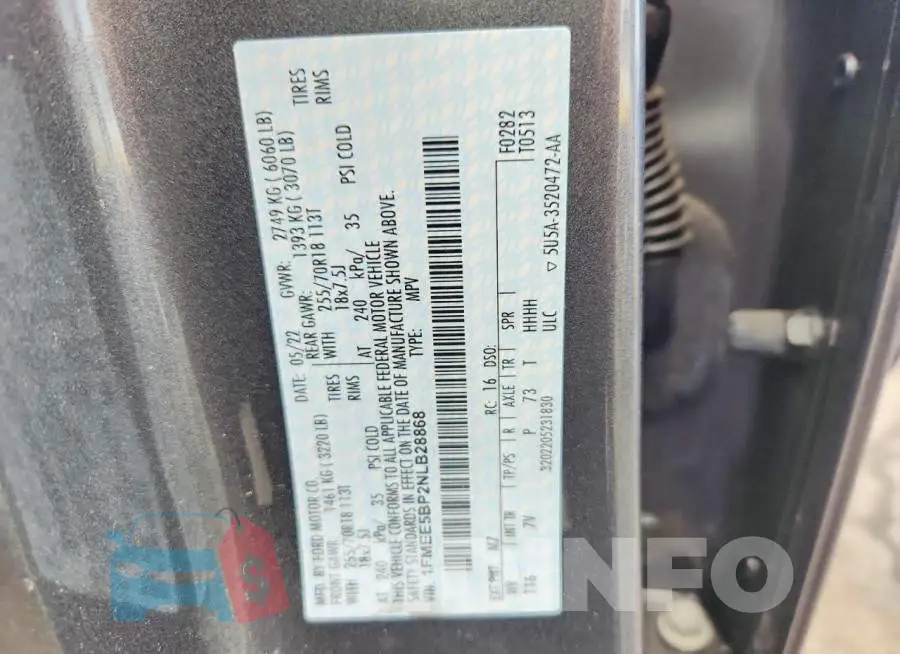 1FMEE5BP2NLB28868 Photo# 13