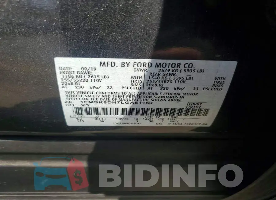 1FMSK8DH7LGA51150 Photo# 13