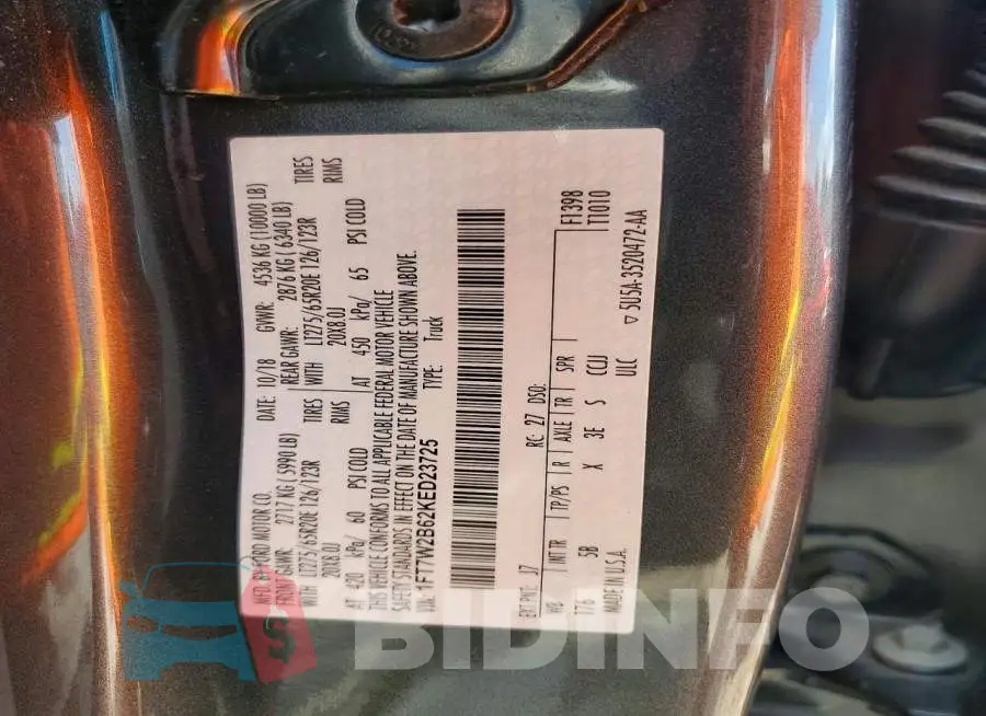 1FT7W2B62KED23725 Photo# 13