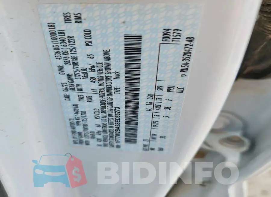 1FT7W2BA5SED86273 Photo# 12