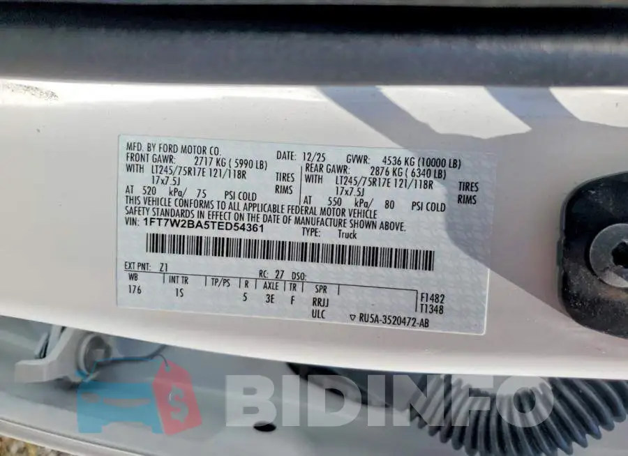 1FT7W2BA5TED54361 Photo# 12