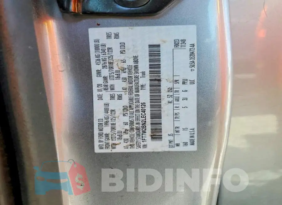 1FT7W2BN2LEC40126 Photo# 12