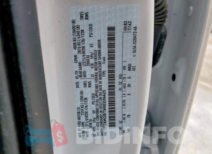 1FT8W2BT9REE09425 Photo# 13