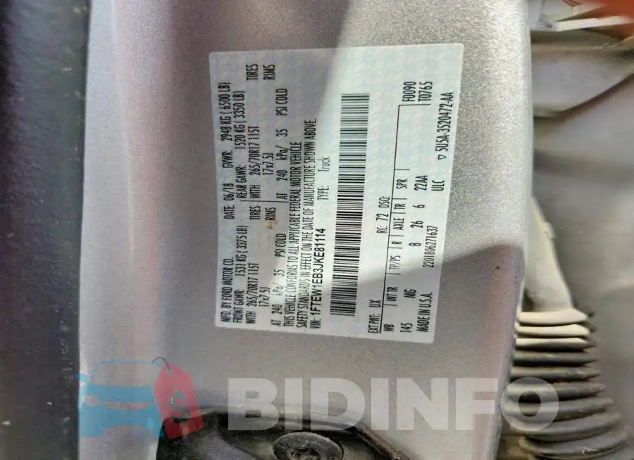 1FTEW1EB3JKE81114 Photo# 12