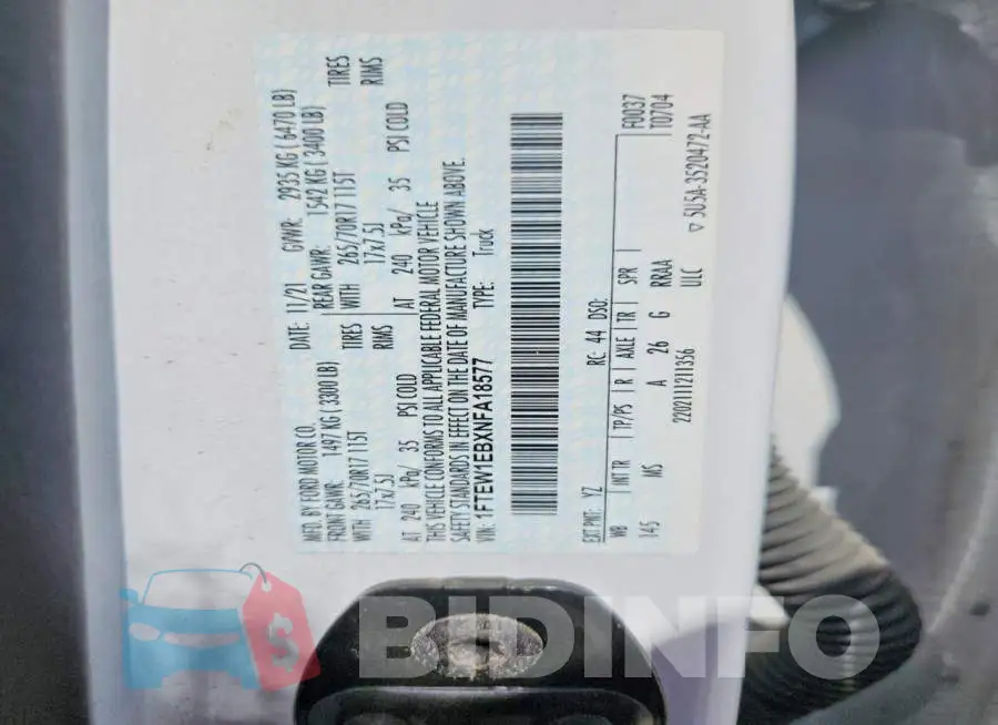 1FTEW1EBXNFA18577 Photo# 12