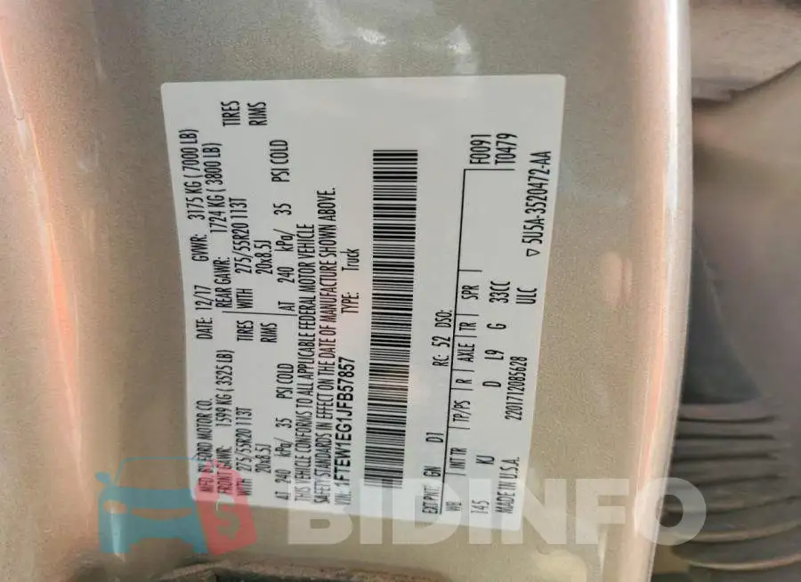 1FTEW1EG1JFB57857 Photo# 12
