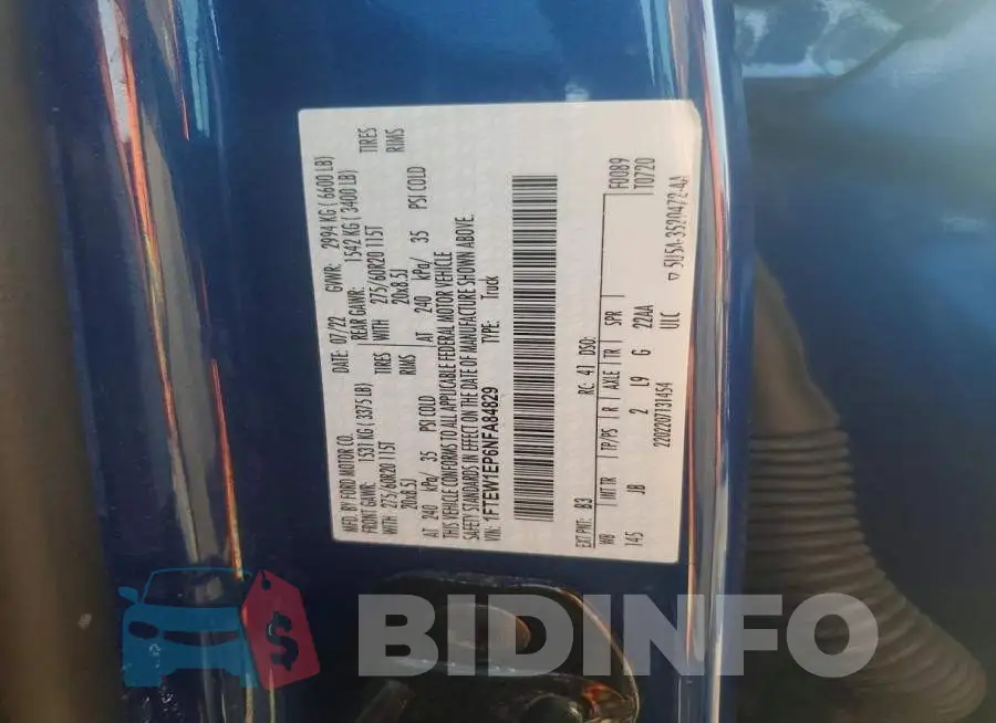 1FTEW1EP6NFA84829 Photo# 12