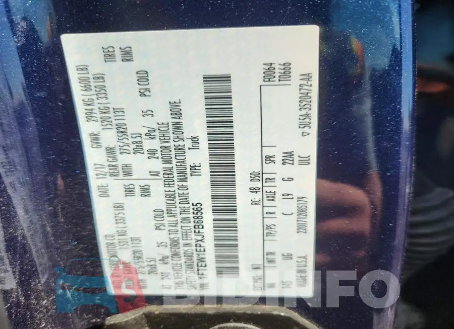 1FTEW1EPXJFB68565 Photo# 13