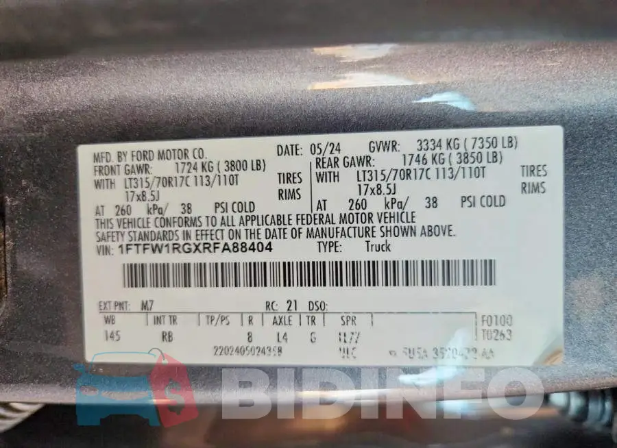 1FTFW1RGXRFA88404 Photo# 12