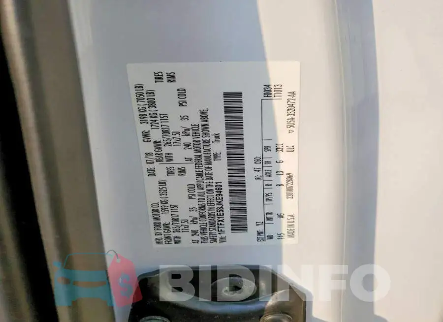1FTFX1E58JKE94601 Photo# 12
