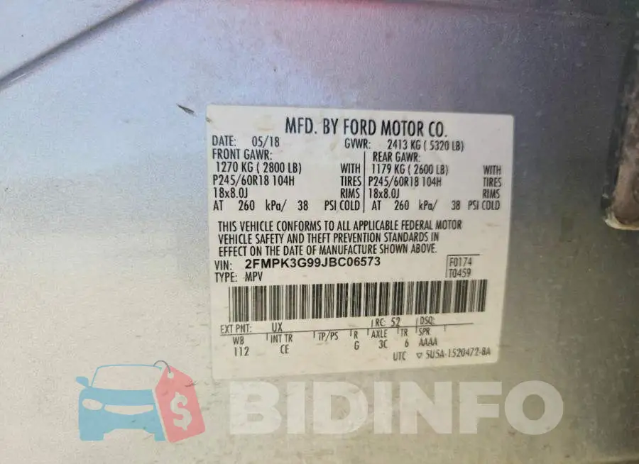 2FMPK3G99JBC06573 Photo# 12